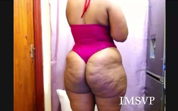 Big black clapping booties: Jack off to my ginormous ass in a sexy bikini,...