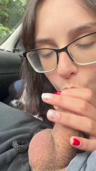 Public Car Blowjob - Deepthroat, Foreskin & Cum Swallow
