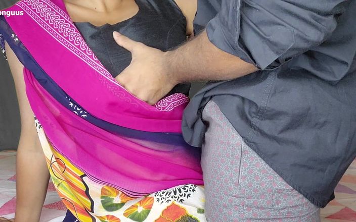 Riya Bonguus: Ateşli evli kadın kocası evde yokken komşusu tarafından sikiliyor