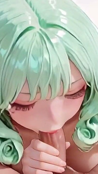 緑の女神!ファラオは白い私的な聖域で立ち上がり、ひざまずき、触れるたびに震えている。
