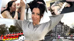 Exploradora alemana - madura alemana tatuada Sara Deluxe con gran culo, primera vez en un casting
