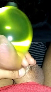 Uncut Cock Filling Condom with Piss Like Balloon
