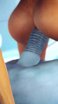 Super alien-sex im sci-fi-labor. Futa-alien spielt mit einem jungen hottie
