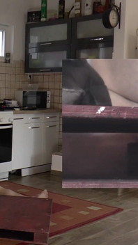 Slečna Douxxx používá jazyk svého otroka a drtí jeho rozkrok