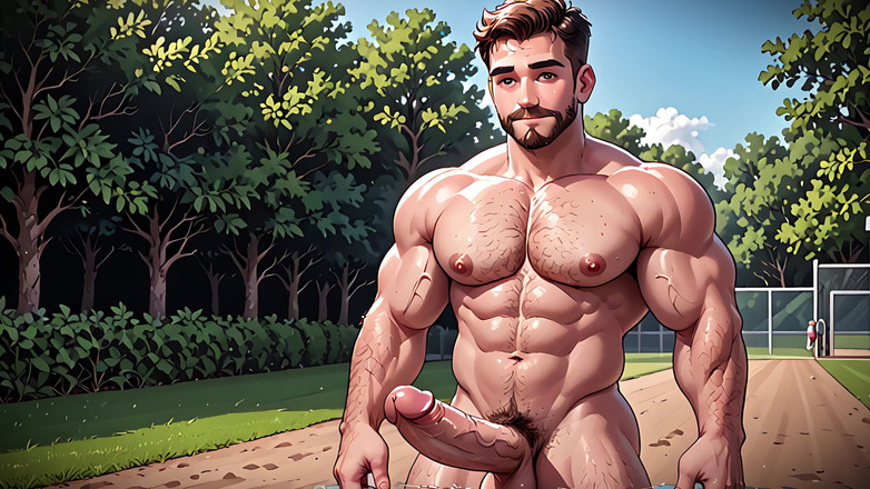 Erotic Man: Musclée et entièrement nue