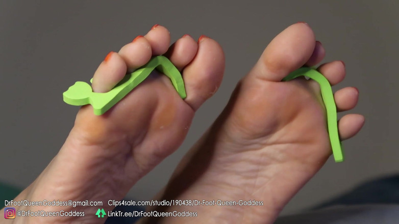 Dr. Foot Queen Goddess: 페디 에그 페디큐어(오렌지) 풀 버전