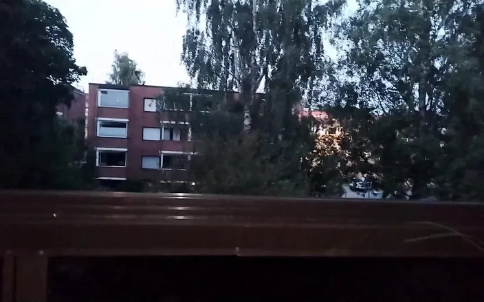 Homo Kotilainen: Homo Kotilainen Jerking and Cumming on His Balcony in Kuopio.