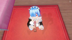 H3DC: 3D hentai POV Rem ti honí ptáka