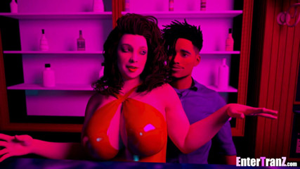 Enter Tranz: TS bartender gets fucked behind the bar