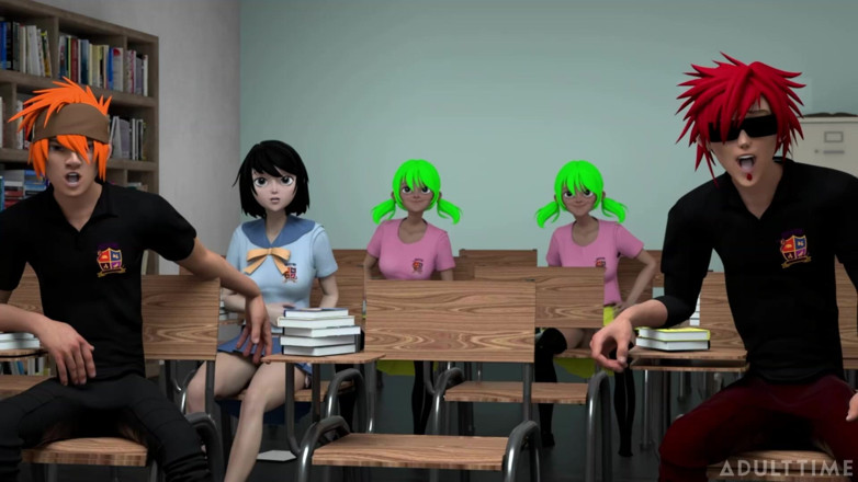 Hentai Sex School: Hentai sex college episode 2 - big titty hentai milf begs for...