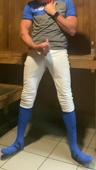 Jockdad87 Edges in the Sauna Blue Baseballgear