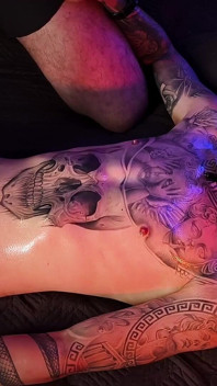 Camilo Brown Giving an Intense Oil Handjob to Hot Tattooed Twink Inked Mike