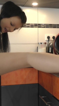 Absolutely perverse! Hitchhiking to creampie-coffee