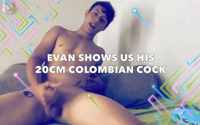 Evan Perverts: Evan हमें अपना 20cm कोलम्बियाई लंड दिखाती है