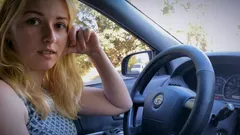 Helped Blonde Girl Fix the Car and Fucked Her