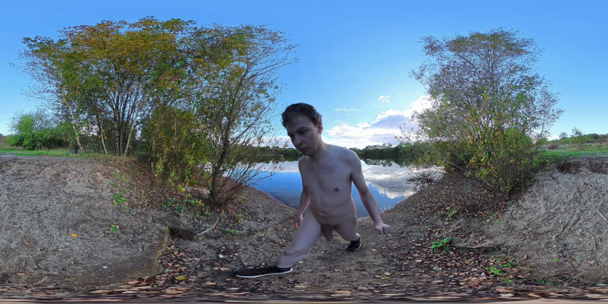 Outdoorboy: 호수에서 완전히 알몸인 십대