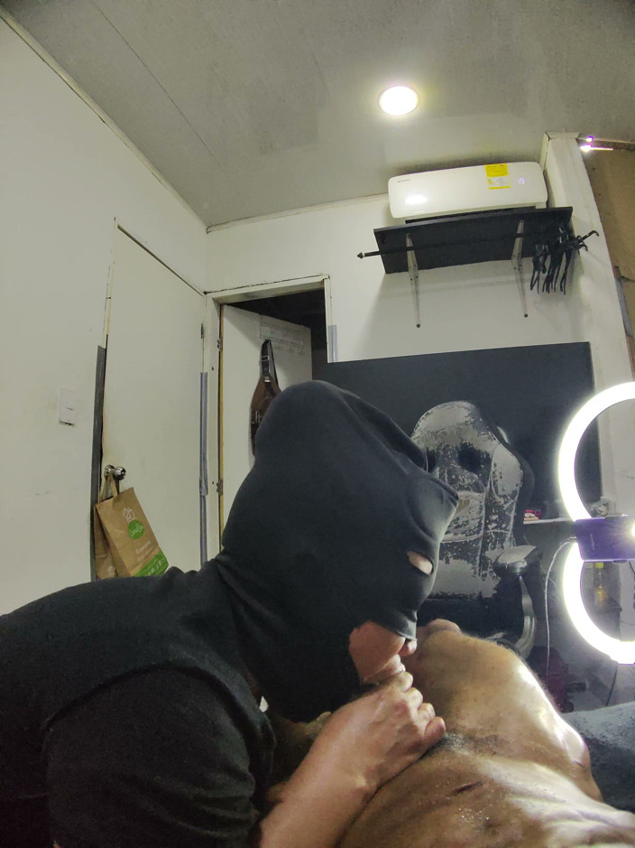 Cum-lobian dickdrainers: Throat Champ Black Mask 3