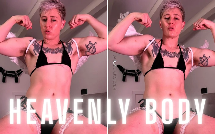 Jaq Quicksilver: Райське тіло - ftm angel катається на товстому ділдо і мастурбує великий клітор - jaq quicksilver, hitachi, косплей