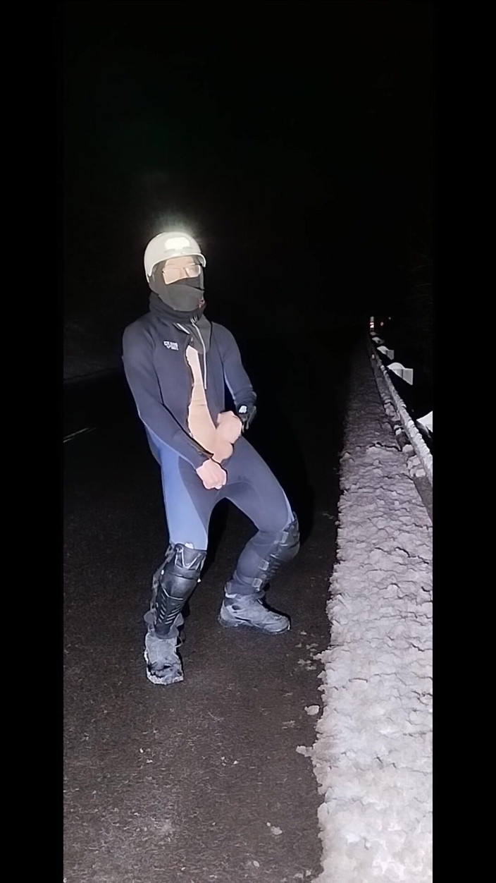 kickerscooter: Noční jezdec winter