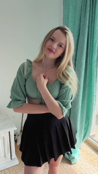 Beautiful Teen Fucked in the Ass by the Owner of the Apartment