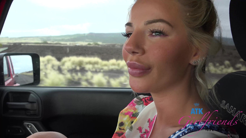 ATK Fans (Girlfriends): Small tits blonde teen on the beach