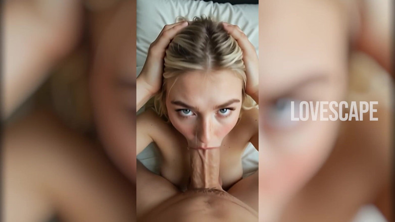 Lovescape: Blonde Deepthroat Queen: Massive Load Facial Finish (ai Gen)