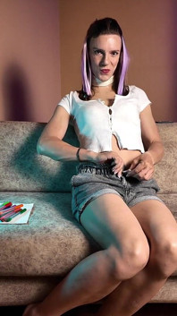 Berapa banyak penanda di dalam si jalang kurus ini Trans Olya Mayer
