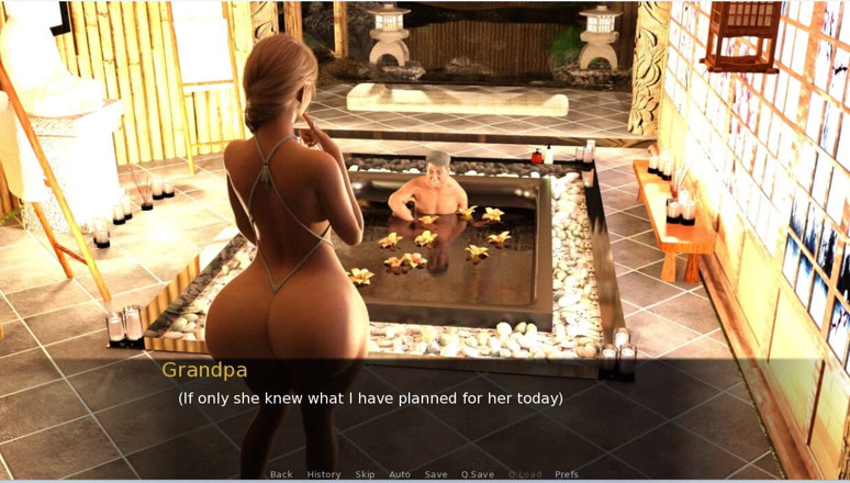 XXX Games Bunk: おじいちゃんの訪問 - ゲームプレイ - ロールプレイ - おじいちゃんと温泉