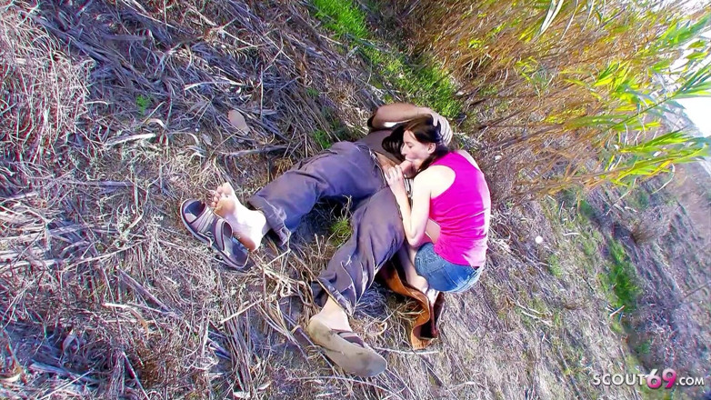 Full porn collection: Farmer fucks skinny step daughter Pauline outdoor