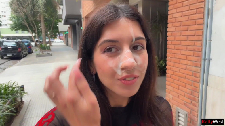 Katty West: Saya suka berjalan, semuanya dalam sperma! Tolong di muka saya! -...