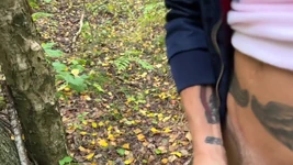 # 376 Cara pega cara se masturbando na floresta e se junta para fodê-lo
