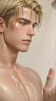 This Athletic Blonde Guy Having Post Orgasm Moment in the Shower Will Drive You Crazy
