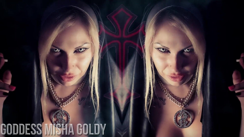 Goddess Misha Goldy: You will be in hell if I'm your reason to...