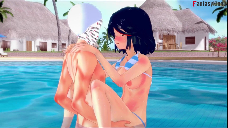 Fantasy king: Ryuko matoi sesso in piscina