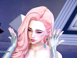 3D-Hentai Games: Rumor Seraphine Gwen Caitlyn sexy naked dance