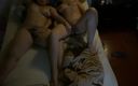 Zoe &amp; Melissa: Lesbians Masturbating Before Going to Bed