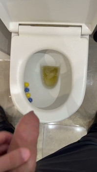 Stepdaddy Showing off Big Cock and Pissing