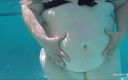 BBW Pleasures: SSBBW Belly play in pool