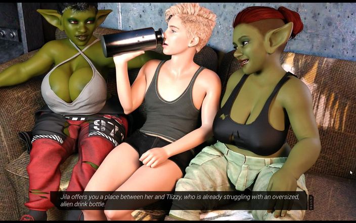 Cum in Futa: 明星 pheriphery futanari 成人动漫游戏第 22 集 femboy 吮吸巨大的哥布林女孩 futa 胸部！