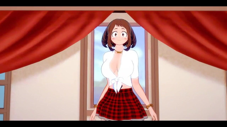 HentaiTubes: My Hero Academia Hentai - Uraraka Handjob and Fucked - Japanese Asian...