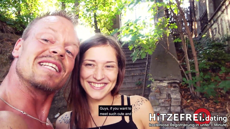Hitzefrei: Venkovní šukání! Kundička teen Miny jí creampie!