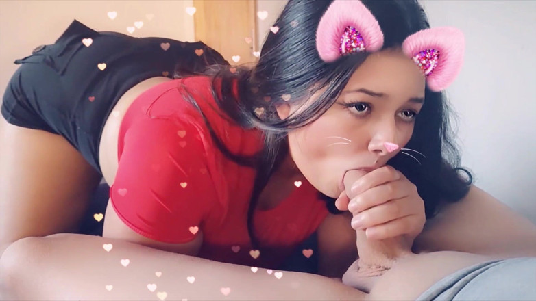 Sashasweet: Girlfriend Sucking Cock with Snap Filter