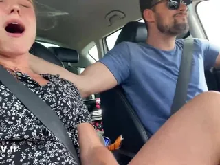XXLTVFR: Clemence Audiard Masturbates in the Car