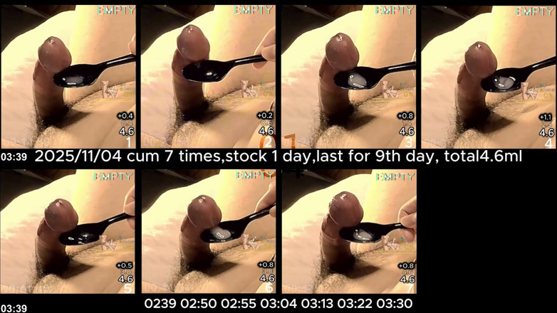 Gmilk: Orgasme ruiné 3 fois, vidange de sperme pendant 15 jours.251027-251110