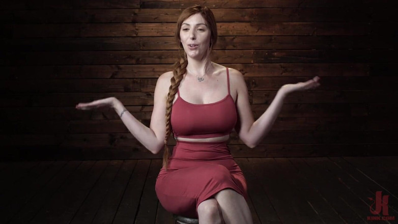 Kink: Lauren Phillips: Helpless Redhead in Bondage Made to Cum