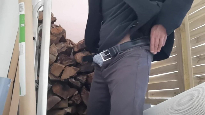 Rafael Torreano: Jerking off in My Neighbours Wood Storage Place