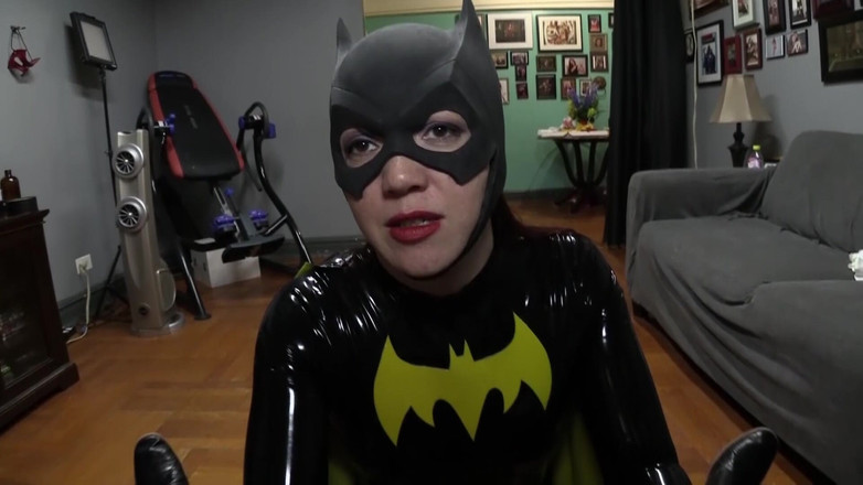 Evangelines Fetish: Latex Batgirls gebiologeerde aftrekbeurt