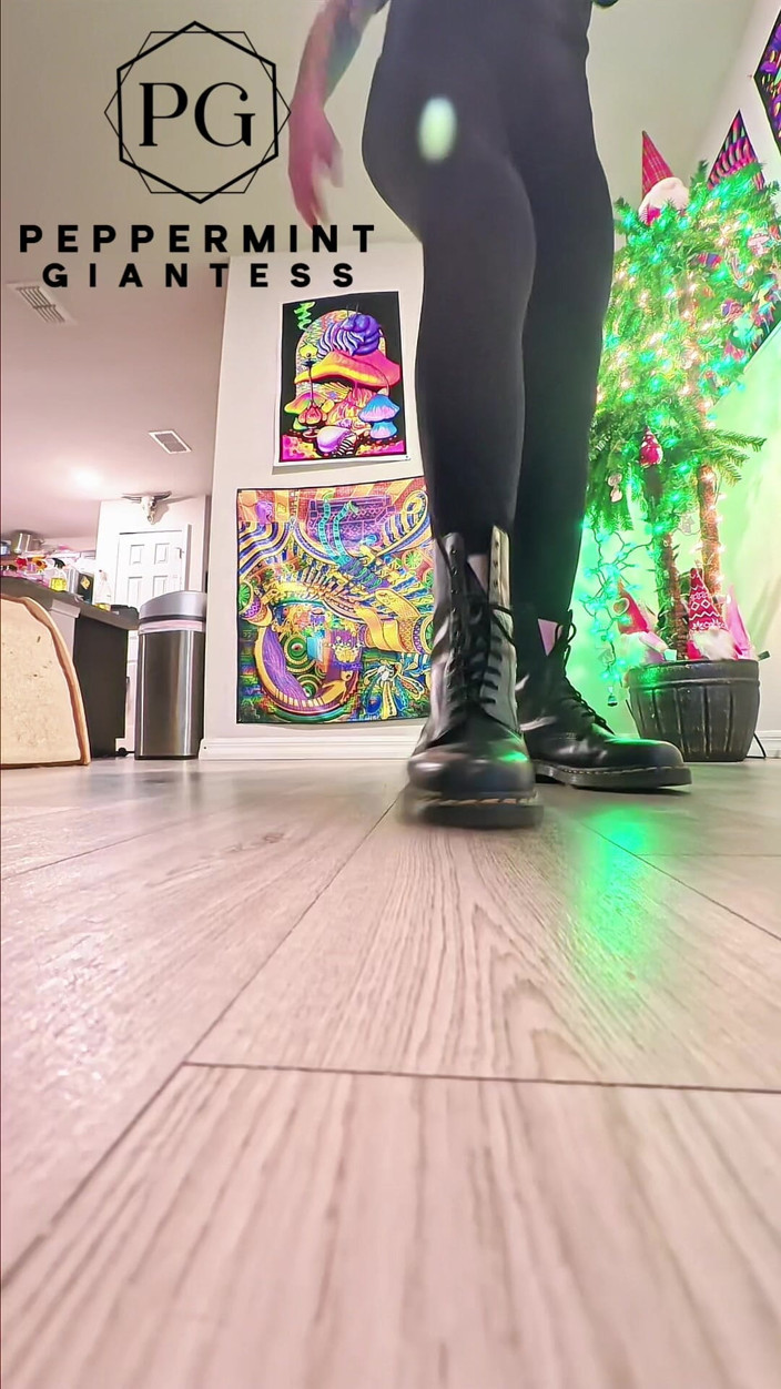 Peppermint Giantess: 6'7 Giantess in Doc Martens Stomping Hard Vicious Slow-mo Stomps