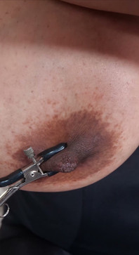 Danni Tries Nipple Clamps