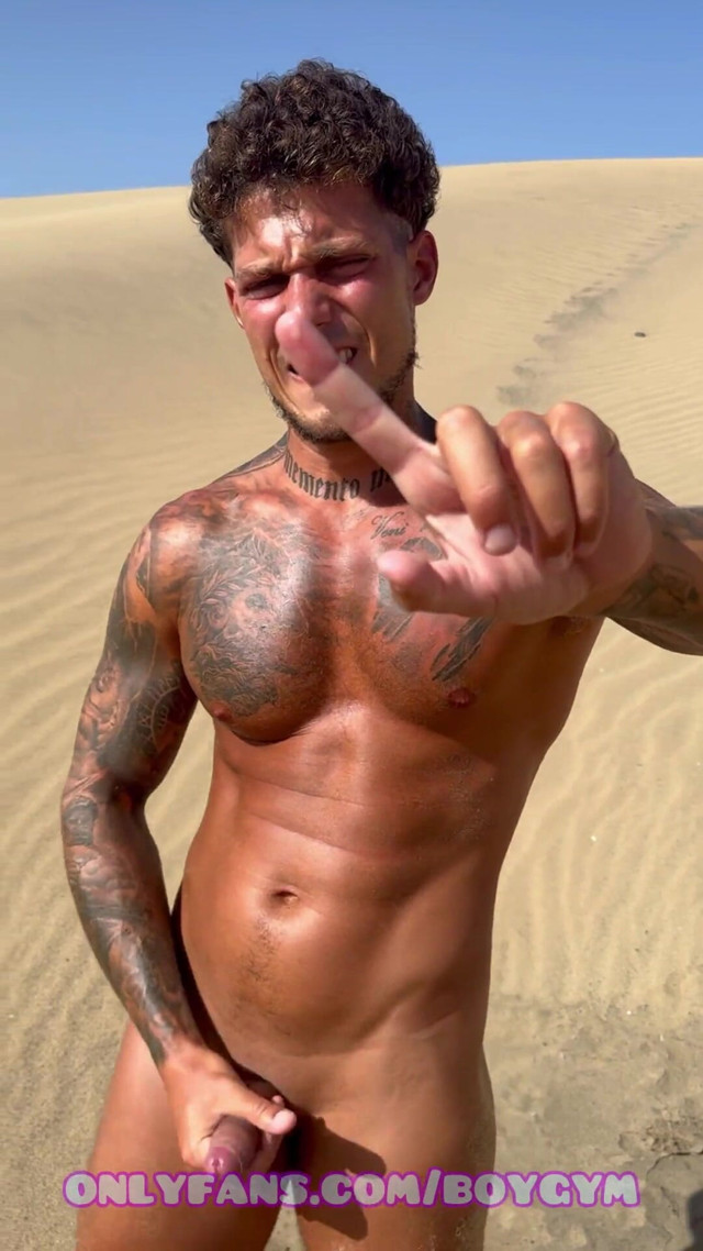 Sand Man Tasting My Cock Flavour After Sex (Boy gym)